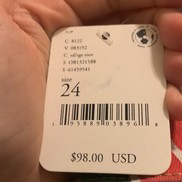 Never been worn Free People Colorful Striped flare jeans size 24 - Picture 6 of 6